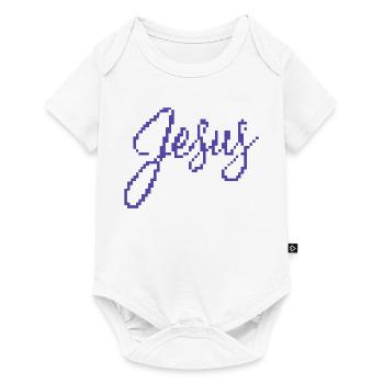 Jesus ist bei dir - Baby Premium Kurzarmbody - Weiß - Vorne