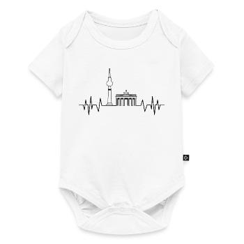 Berlin Herzschlag Design Fernsehturm und Brandenbu - Baby Premium Kurzarmbody - Weiß - Vorne