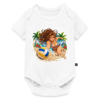 Sandtaucher-Volleyballrettung - Baby Premium Kurzarmbody - Weiß - Vorne