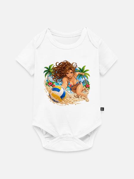 Sandtaucher-Volleyballrettung - Baby Premium Kurzarmbody - Weiß