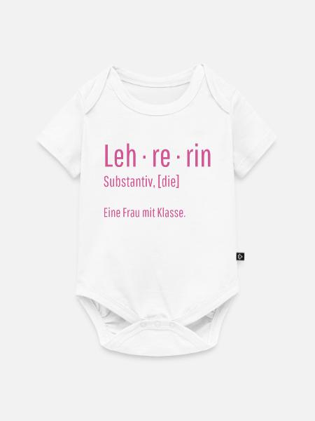 Lehrerin Substantiv Definition Schule Geschenk - Baby Premium Kurzarmbody - Weiß
