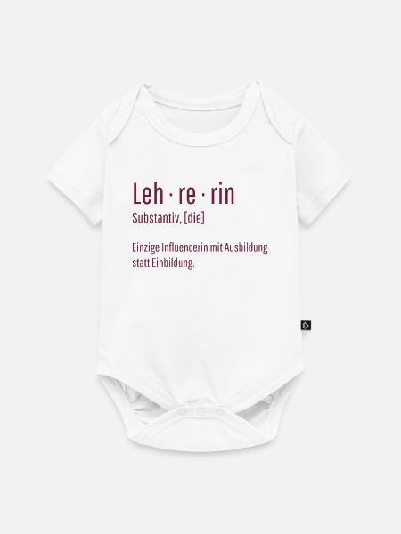 Lehrerin Substantiv Influencerin Schule Geschenk - Baby Premium Kurzarmbody - Weiß