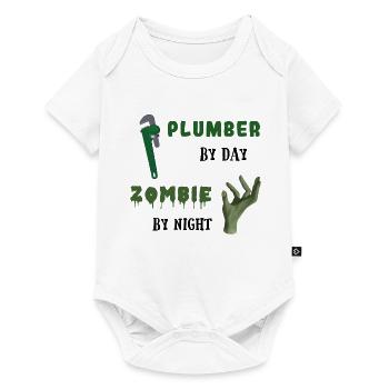 Plumber by day Zombie by night - Rohrzange - Baby Premium Kurzarmbody - Weiß - Vorne