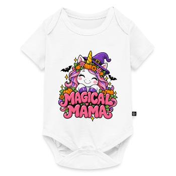 Magische Mama Einhornzauber - Baby Premium Kurzarmbody - Weiß - Vorne