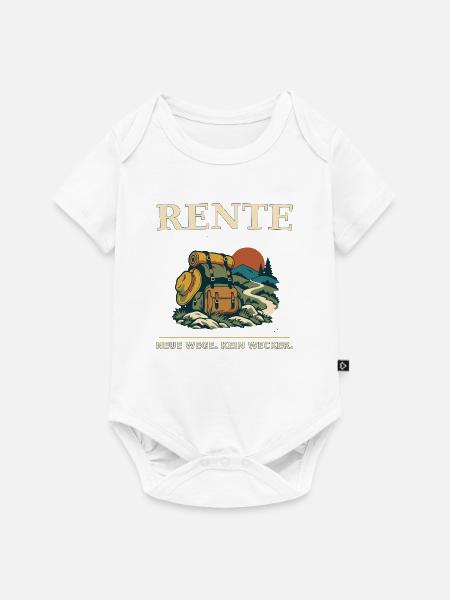 Rente: Neue Wege, kein Wecker - Baby Premium Kurzarmbody - Weiß