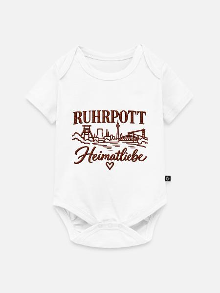 Ruhrpott Heimatliebe Industriekultur - Baby Premium Kurzarmbody - Weiß