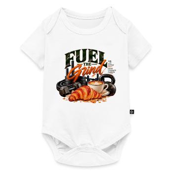 Fuel the Grind – Funktionelle Fitness & Kaffee - Baby Premium Kurzarmbody - Weiß - Vorne