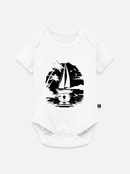 Segeln - Baby Premium Kurzarmbody - Weiß