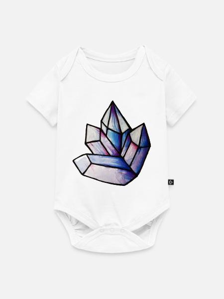 Prismatisches Kristallcluster - Baby Premium Kurzarmbody - Weiß