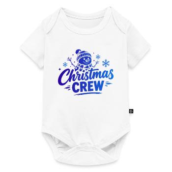 Christmas Crew Schneemann - Baby Premium Kurzarmbody - Weiß - Vorne