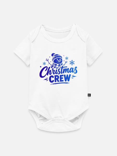 Christmas Crew Schneemann - Baby Premium Kurzarmbody - Weiß