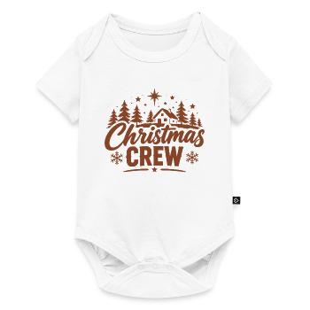 Rustikale Weihnachts Crew - Baby Premium Kurzarmbody - Weiß - Vorne