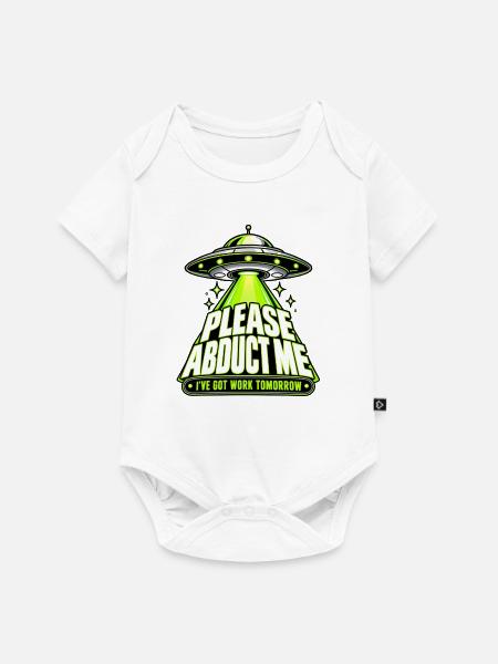Neon-UFO-Entführungs-Meme - Baby Premium Kurzarmbody - Weiß