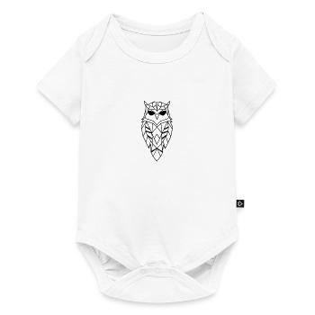 Eule Geometrie - Baby Premium Kurzarmbody - Weiß - Vorne