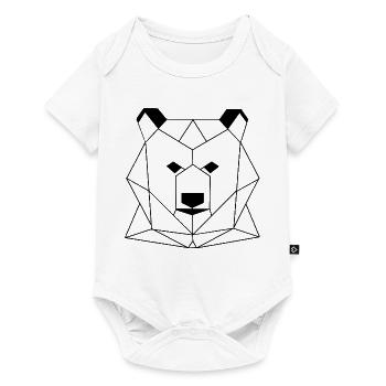 Bär Geometrie - Baby Premium Kurzarmbody - Weiß - Vorne
