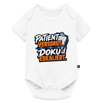 Patient versorgt, Doku eskaliert - Baby Premium Kurzarmbody - Weiß - Vorne