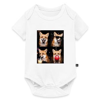 Füchse Fuchs - Baby Premium Kurzarmbody - Weiß - Vorne