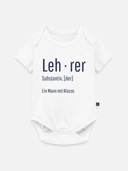 Lehrer Substantiv Definition Schule Geschenk - Baby Premium Kurzarmbody - Weiß
