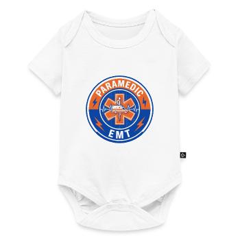 Vintage Paramedic EMT Star Of Life Ambulanzdeckel - Baby Premium Kurzarmbody - Weiß - Vorne