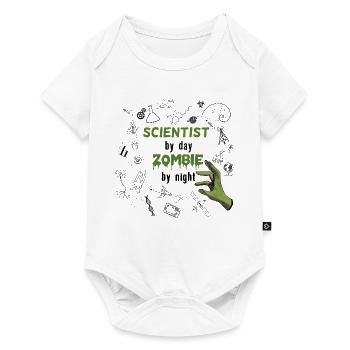 Scientist by day Zombie by night - Wissenschaftler - Baby Premium Kurzarmbody - Weiß - Vorne