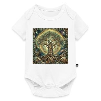 Zeitbaum und Nebel - Baby Premium Kurzarmbody - Weiß - Vorne