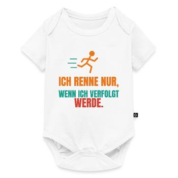 Ich renne nur, wenn ich verfolgt werde - Baby Premium Kurzarmbody - Weiß - Vorne