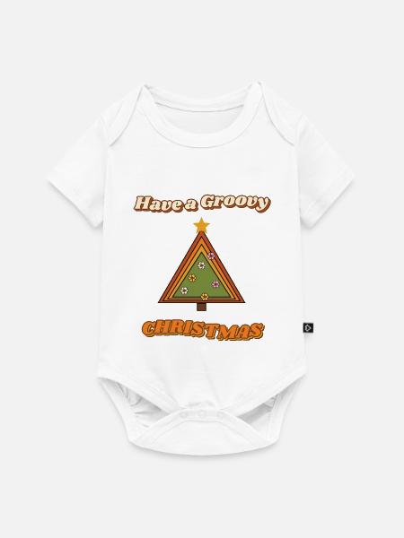 Hab einen coolen Retro-Weihnachtsbaum - Baby Premium Kurzarmbody - Weiß