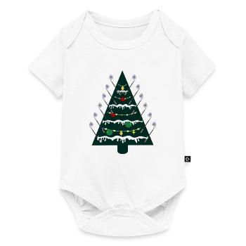 Weihnachtsbaum, Golfen Golfschläger - Baby Premium Kurzarmbody - Weiß - Vorne