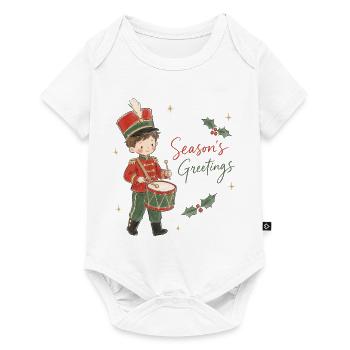 Aquarell Kleiner Trommlerjunge - Baby Premium Kurzarmbody - Weiß - Vorne