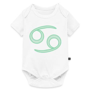 Sternzeichen des Krebses Pastel Grün - Baby Premium Kurzarmbody - Weiß - Vorne