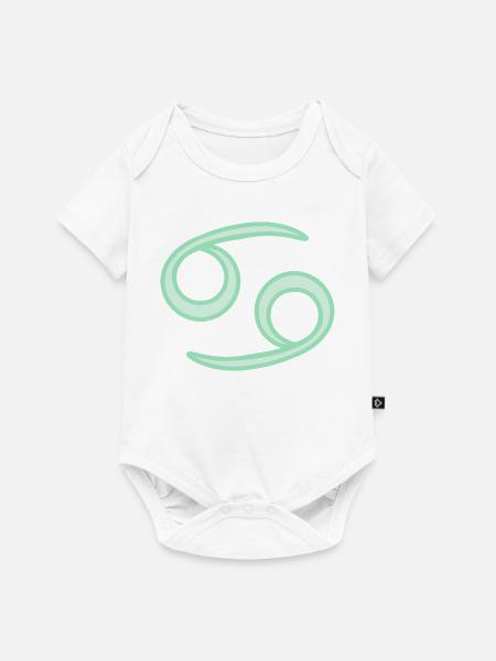 Sternzeichen des Krebses Pastel Grün - Baby Premium Kurzarmbody - Weiß