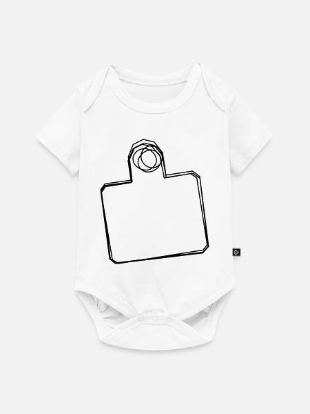 Schneidebrett handgezeichnet - Baby Premium Kurzarmbody - Weiß