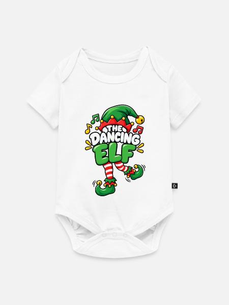 Tanzender Elf mit Musikmütze - Baby Premium Kurzarmbody - Weiß