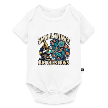 Kleine Dinge, große Fragen Mikrobiologie - Baby Premium Kurzarmbody - Weiß - Vorne