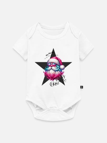 Weihnachtsmann - Fröhliche Weichnahten - Grß - Baby Premium Kurzarmbody - Weiß
