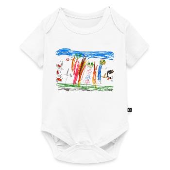 Kindertraum Gartenzauber - Baby Premium Kurzarmbody - Weiß - Vorne