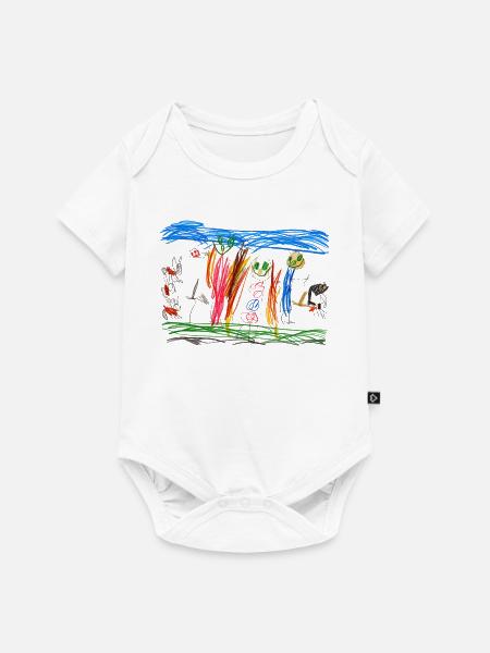 Kindertraum Gartenzauber - Baby Premium Kurzarmbody - Weiß
