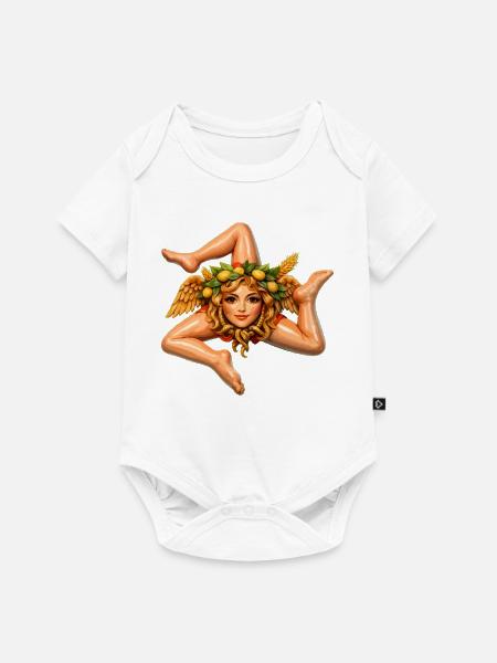 Sizilianische Trinacria - Baby Premium Kurzarmbody - Weiß