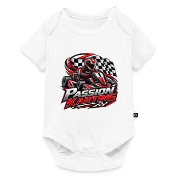 Leidenschaft beim Kartfahren – Geschwindigkeit, Adrenalin, Leidenschaft - Baby Premium Kurzarmbody - Weiß - Vorne