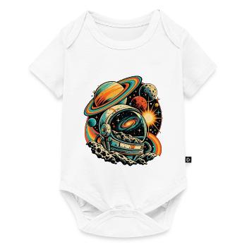 Astronomie Retro Galaxie - Baby Premium Kurzarmbody - Weiß - Vorne