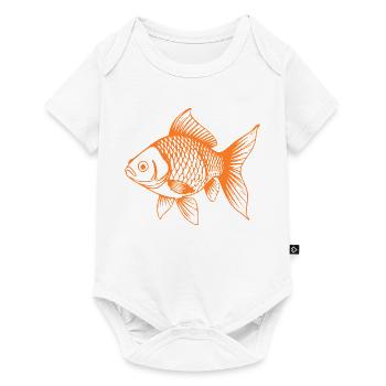 Süßer Goldfisch Comic Haustier Aquarium Geschenk - Baby Premium Kurzarmbody - Weiß - Vorne