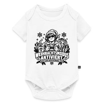 Weihnachtsmodus aktiviert: Lustiges Gamer-Geschenk - Baby Premium Kurzarmbody - Weiß - Vorne