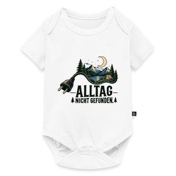 Alltag Nicht Gefunden – Nachtcamping - Baby Premium Kurzarmbody - Weiß - Vorne