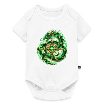 Smaragdgrüner Schlangenstern - Baby Premium Kurzarmbody - Weiß - Vorne