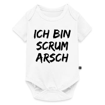ICH BIN SCRUM ARSCH AGILE TEAM PROJEKTMANAGER  - Baby Premium Kurzarmbody - Weiß - Vorne