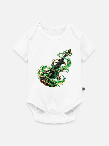 Smaragdgrüne Arkane Violine - Baby Premium Kurzarmbody - Weiß