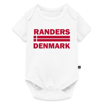Randers-Dänemark-Flaggenemblem - Baby Premium Kurzarmbody - Weiß - Vorne