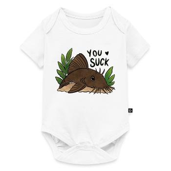 Plecko Meme Du bist schlecht - Baby Premium Kurzarmbody - Weiß - Vorne