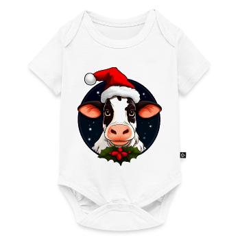 Kühe Christmas - Baby Premium Kurzarmbody - Weiß - Vorne
