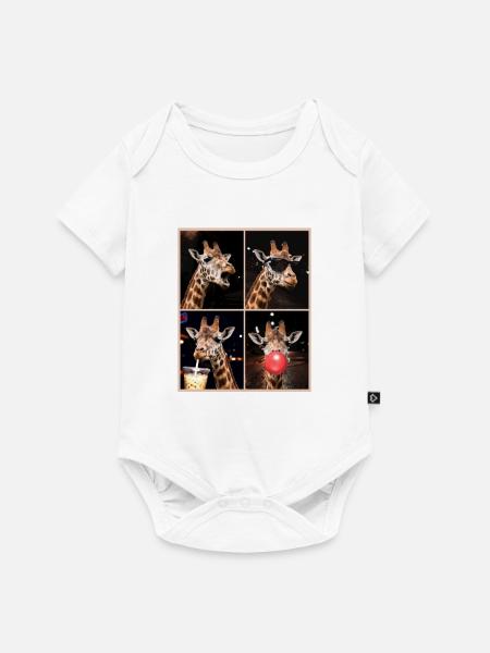Giraffen Giraffe - Baby Premium Kurzarmbody - Weiß